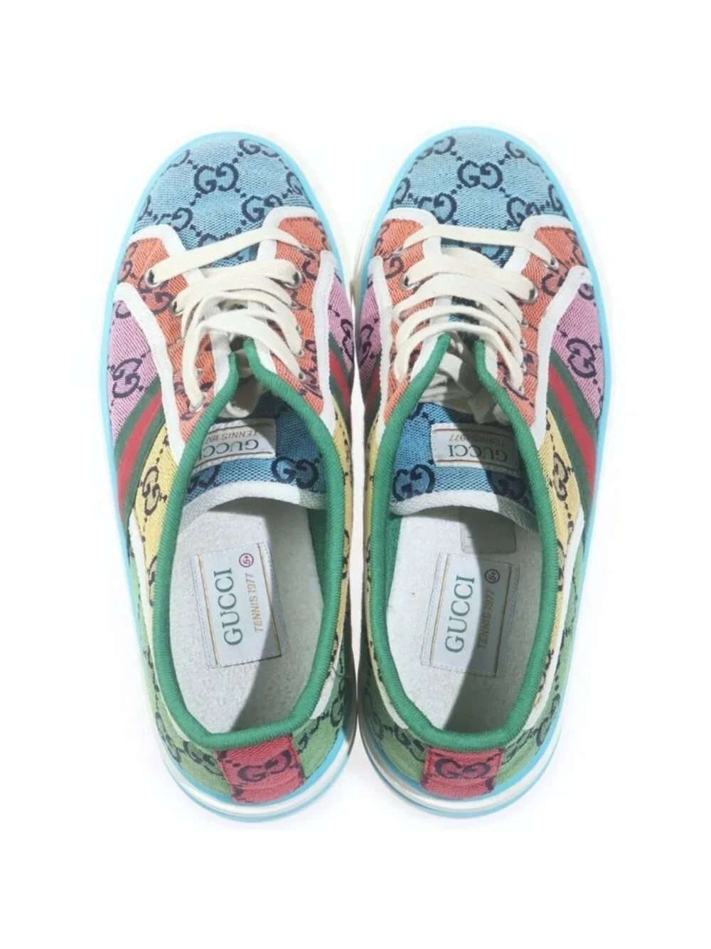 Gucci GG Canvas Tennis Low Cut Sneakers Multicolor